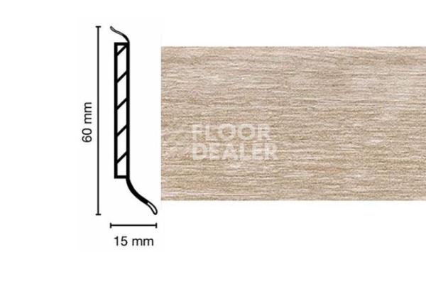 Сопутствующие материалы Плинтус на деревянной основе Dollken S-60 flex life top 2485 s. oak white фото 1 | FLOORDEALER